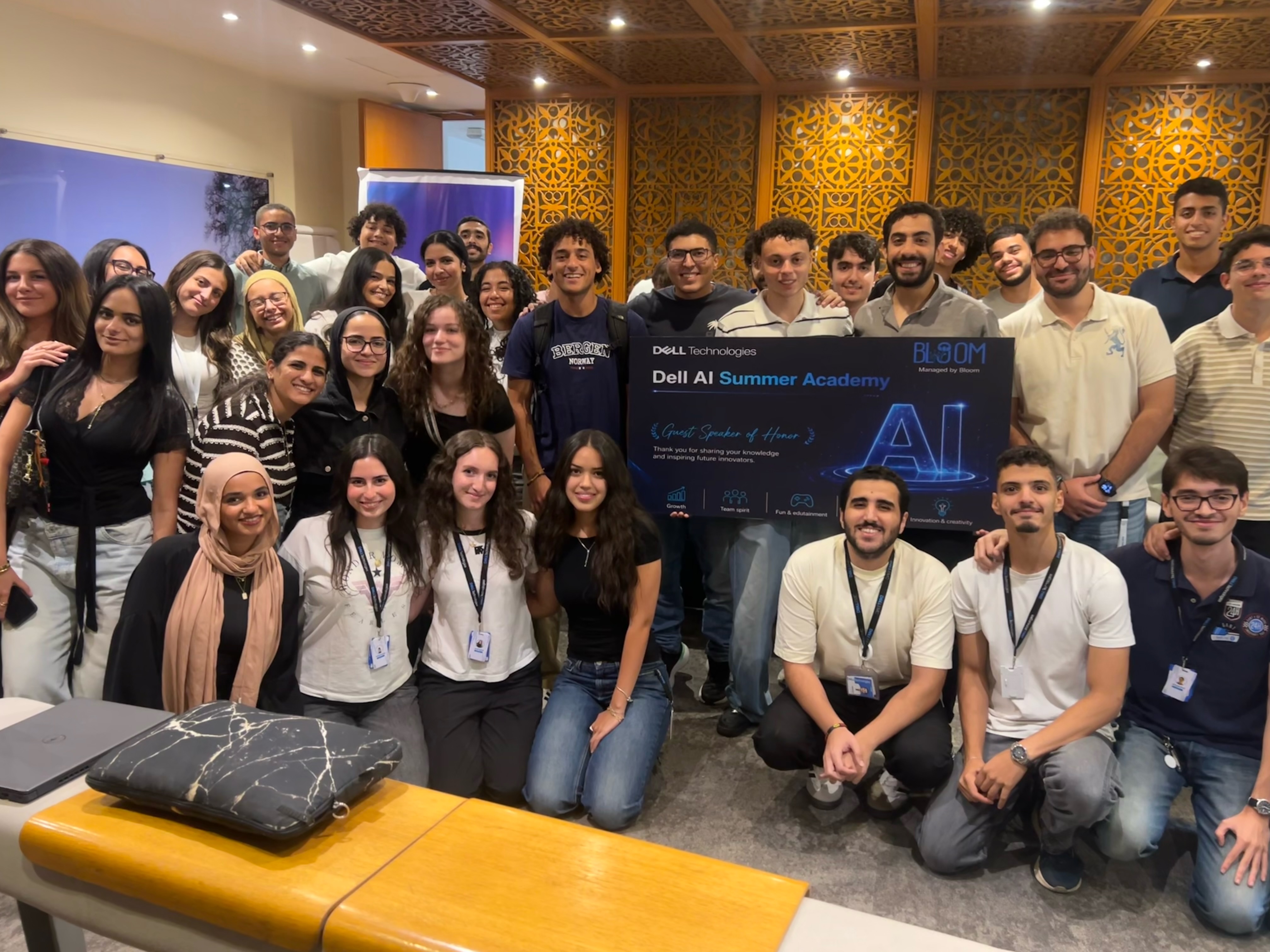 Group photo with the Dell AI Summer Academy cohort and organizers